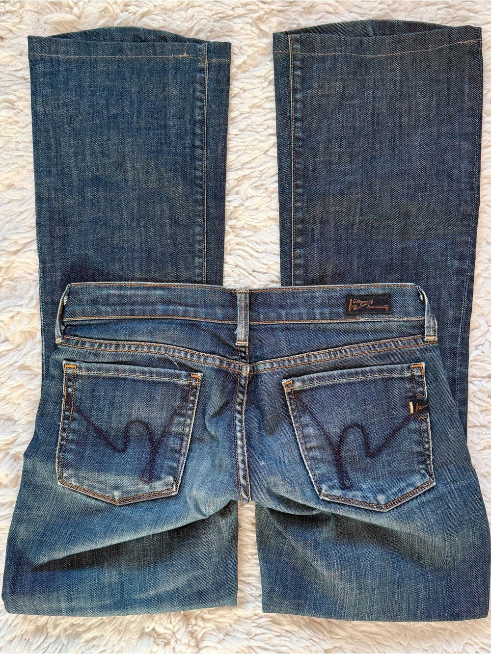Low-Rise Bootcut Dark Wash Jeans Citizens of Humanity Size 27" Y2K Streetwear
